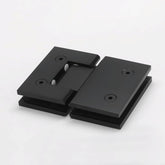 FORGE SHOWER HINGE MICRO GLASS TO GLASS 180 Degrees 6mm and 8mm glass - Matt Black